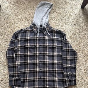 Men’s American Eagle heavyweight hooded flannel size medium